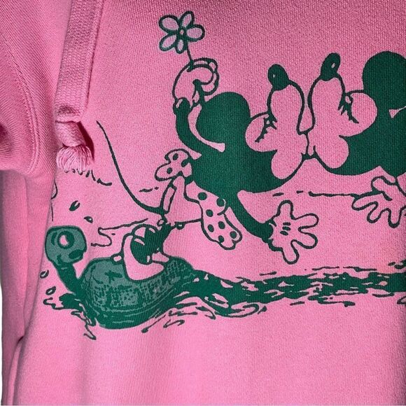 Gucci+Disney Mickey Mouse Minnie Pink  Sweatshirt Hoodie Dress with Pockets - Picture 13 of 16